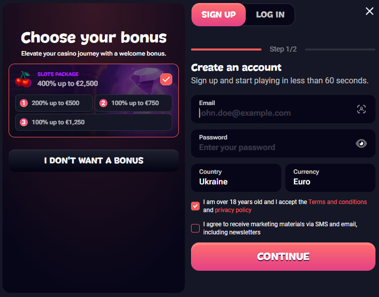 gxmble casino registration